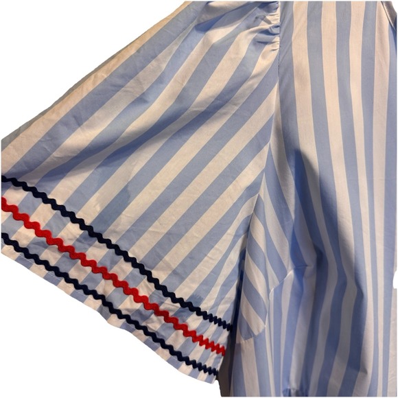 Draper James Blue Striped Midi Dress Katherine Nautical Theme - Picture 4 of 9